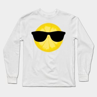 Cool Citrus Slice with Sunglasses Long Sleeve T-Shirt